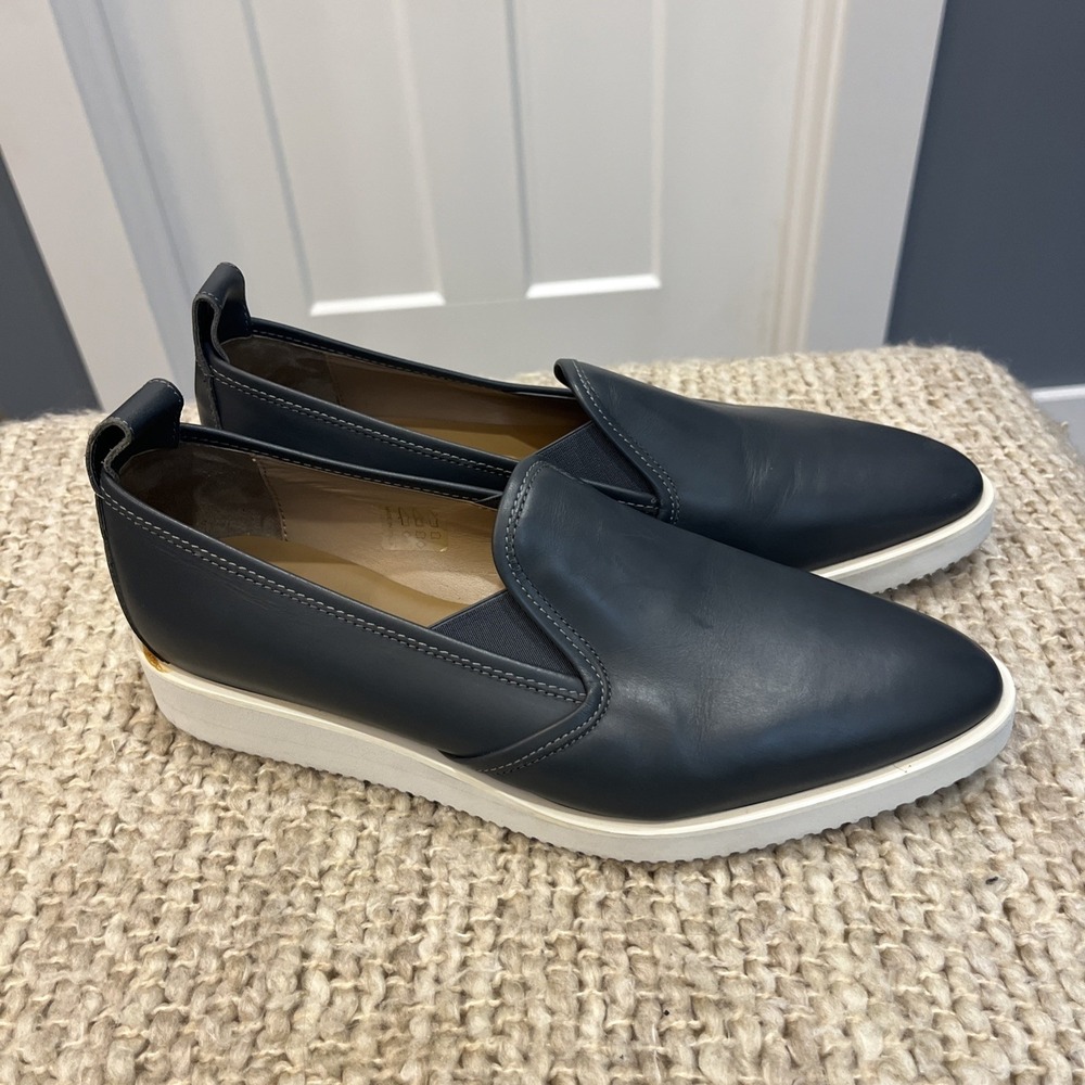 Everlane The Leather Street Shoe Slip On Pointed Toe Gray Women's Size 10.5